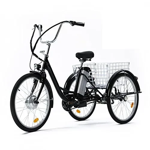 Viribus Electric Trike, Electric Tricycle for Adults, 26" Ebike Trike with Basket, 36V Removable Battery, 250W Brushless Motor,...